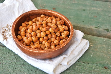Homemade chickpea snack right from the oven