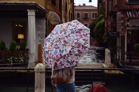 Romantic rainy Venice